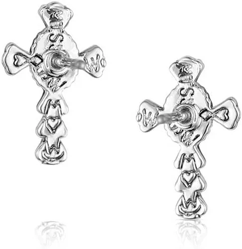 Vista 26 de Montana Silversmiths Pendientes de cruz estilo de vida occidental
