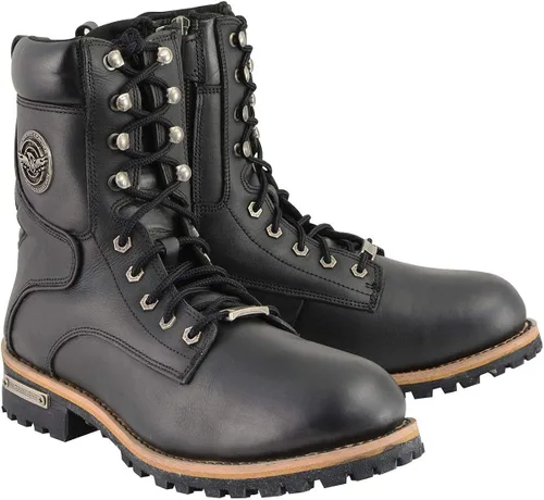 Vista 7 de Milwaukee Leather Botas clásicas para hombre con cierre de cremallera lateral