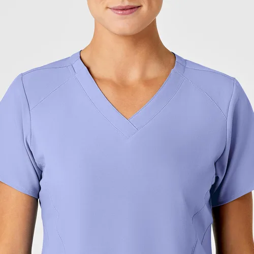 Vista 5 de WonderWink Top estilizado con cuello en V para mujer