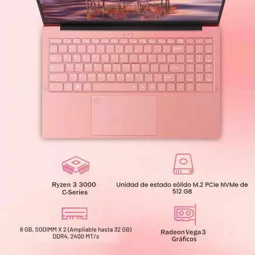 Vista 3 de Auusda Computadora portátil tradicional 2026 para estudiantes y trabajo, 15.6 pulgadas, procesador Ryzen 3 3250C, WiFi 6, BT 5.3, teclado