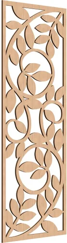 Vista 131 de 9 3/8"W x 24 3/8"H x 1/4"T Utica Decorativo Fretwork Madera Paneles de Pared, Abedul