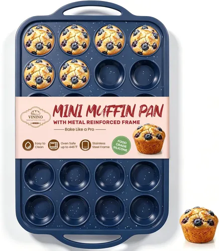 Vista 9 de Vinino Juego de moldes de silicona para muffins de 3 piezas con marco