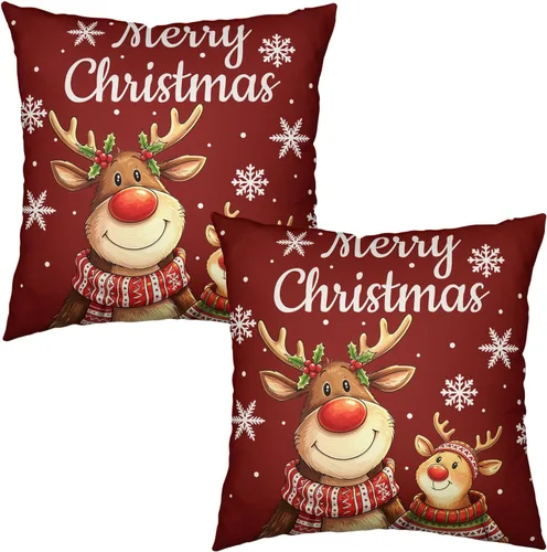 Vista 212 de Juego de 2 fundas de almohada de 16 x 16 pulgadas, diseño patriótico de bandera estadounidense con estrellas para exteriores, estilo casa de campo