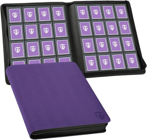 Vista 9 de Carpeta Toploader, Contiene 216 Toploaders, Carpeta de 9 Bolsillos Top Loader con Fundas para Toploaders Rígidos de 3"x4" Fundas Duras, Carpetas Top