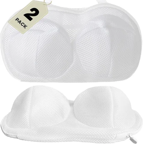 Vista 7 de 10 bolsas de lavandería de malla para lavado, bolsas de lavandería duraderas de doble capa de malla de panal para ropa delicada, 12 x 16 pulgadas