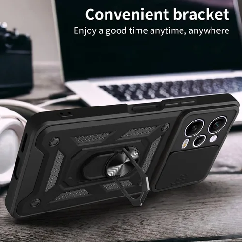 Vista 2 de CCSmall - Funda para Xiaomi Redmi Note 12 Pro+ con cubierta deslizante para cámara SJ color negro