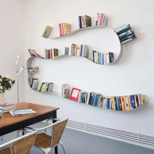 Vista 6 de Kartell Estantería Bookworm de Ron Arad, paquete de 1, color negro opalino