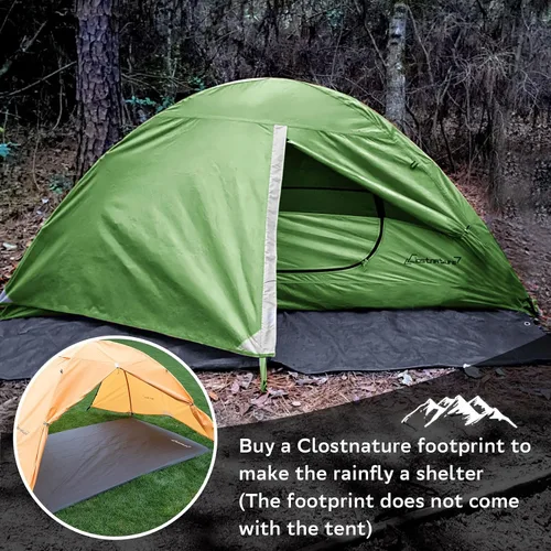 Vista 4 de Clostnature Tienda de Campaña Ligera para Mochileros – Tienda de campaña ultraligera para mochileros de 1/2/3/4 personas, tienda de campaña