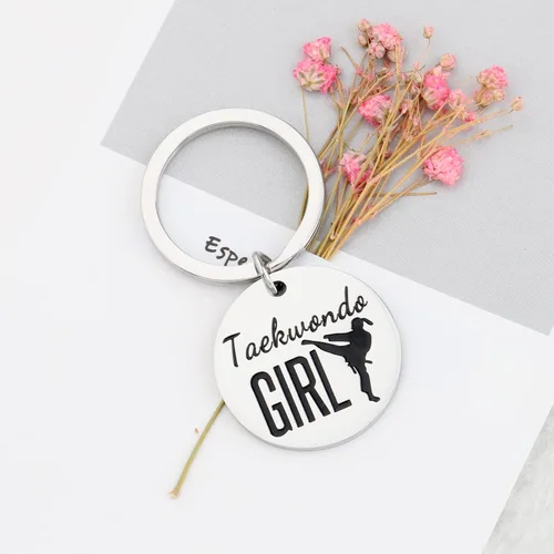 Vista 3 de MYOSPARK Llavero de Taekwondo, regalos para mujeres de taekwondo, regalos de artes marciales, regalos para amantes del taekwondo