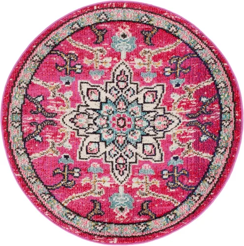 Vista 123 de Safavieh MAD473E - Tapete con diseño de medallón desgastado, bohemio elegante, colección Madison, no suelta pelos, fácil de cuidar, alto tránsito
