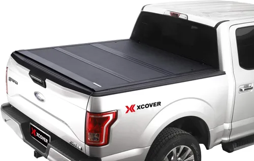 Vista 7 de Xcover - Funda para cama de camioneta plegable dura de bajo perfil, Compatible con camioneta Toyota Tundra Pickup de 2014-2021, cama de 5.5 pies