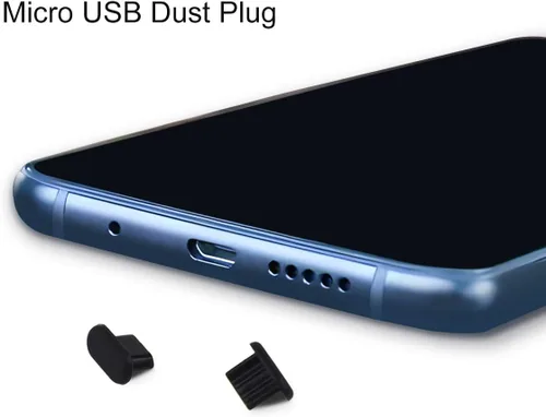 Vista 2 de 25 tapones antipolvo micro USB, tapón antipolvo de silicona para puerto micro USB, cubierta de puerto micro USB, protector antipolvo