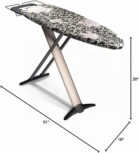 Vista 7 de Bartnelli Tabla de planchar Pro Luxury – Superficie de planchado extra ancha de 51 x 19 pulgadas, construcción de aluminio ultra premium, incluye