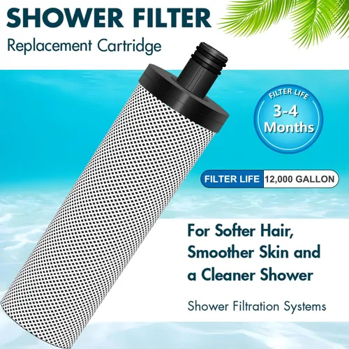 Vista 4 de Water Fiter - Filtro de cabezal de ducha AQUAYOUTH 2.0, sistema de filtro de cabezal de ducha de carbono, elimina metales pesados y cloro