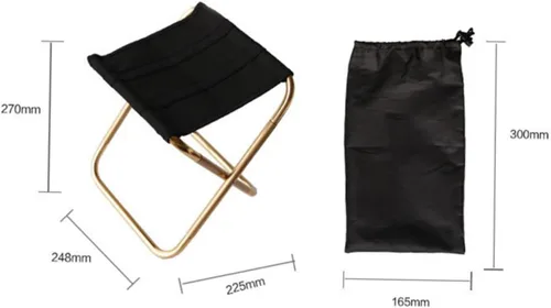 Vista 3 de Taburete plegable para acampar Taburete plegable Taburete plegable portátil Taburete plegable para acampar Taburete plegable Camping Taburete