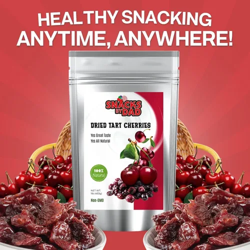 Vista 5 de Cerezas ácidas secas – Cerezas secas veganas sin conservantes Snack saludable y saludable Cereza agria para aperitivos Frutas secas de primera