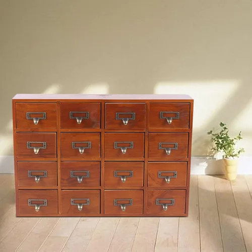 Vista 4 de Organizador de cajones de escritorio de madera, caja de almacenamiento de hierbas, organización y almacenamiento de escritorio de oficina en casa