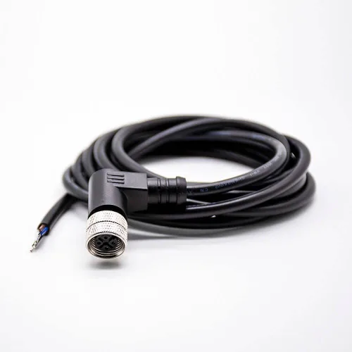 Vista 15 de Elecbee Conector M12 A-Code Cable sobremoldeado de ángulo recto de cabeza hembra única (cable de 3 pines de 16.4 ft/16.4 pies)