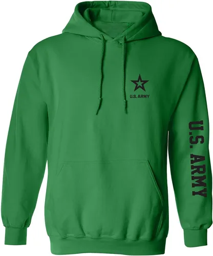 Vista 13 de zerogravitee Sudadera con capucha para adultos con estampado de manga negra del ejérc Verde(Military Green)