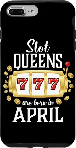 Vista 12 de Slot Queens Are Born In April Casino Women's Birthday Case for iPhone 16