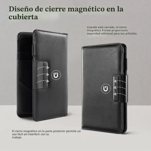 Vista 4 de CoBak - Libreta prémium con 8 bolsillos A-Elite-Negro