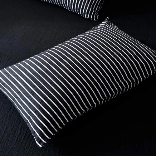Vista 7 de LAMEJOR - Juegos de fundas de edredón, reversible, estampados a rayas, ropa de cama de lujo, suave, funda de edredón de microfibra