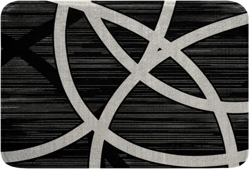 Vista 27 de Feelyou Beige Brown Bathroom Rugs Abstract Geometric Bath Mats Modern Art Bathroom Accessories Floor Doormats 16"x24" Soft Microfiber