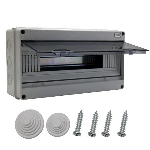 Vista 12 de MAKERELE Caja de distribución de disyuntor eléctrico, 5 vías Outdoor Waterproof, 5 Hole Distribution Box Cover Transparent Project For 5 Ways