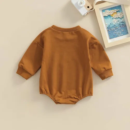 Vista 6 de Ropa de bebé recién nacido sudadera con cuello redondo mameluco para bebéarco iris suéter de gran tamaño para otoño