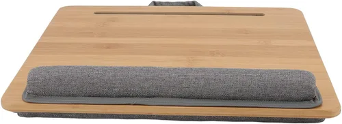 Vista 2 de Laptop Table Multifunction Ergonomic Lap Desk Bed Tray with Soft Cushion for Reading Writing Working Travel Lightweight Portable Sturdy Durable Safe