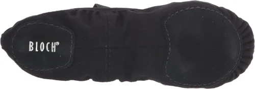 Vista 4 de Bloch Dance Performa - Zapatillas de ballet con suela dividida de lona elástica para mujer Negro