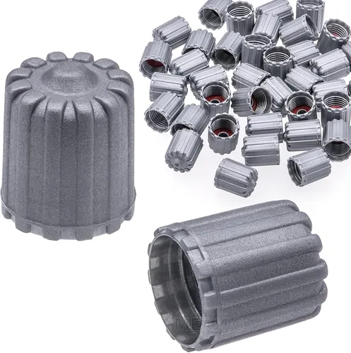 Vista 28 de 10 piezas de tapas de válvula de neumático TPMS con vástago largo, tapas de válvula de rueda de plástico negro para TPMS TR20008, tapas de vástago