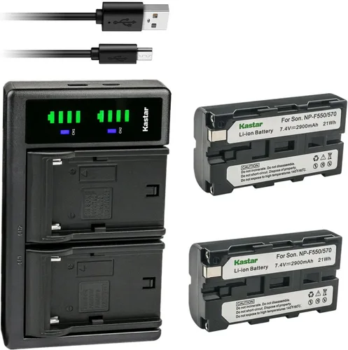 Vista 5 de Kastar Reemplazo del cargador de batería USB NP-F550/F570 LTD2 para batería NP-F330 NP-F550 NP-F570 NP-F750, NP-F770, NP-F930 NP-F950 NP-F960