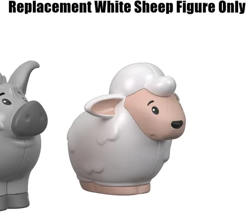 Vista 2 de Pieza de repuesto para Fisher-Price Little People Farm Animal Friends - GFL21 ~ Figura de repuesto de oveja blanca