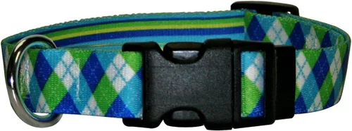 Vista 9 de Yellow Dog Design Collar de perro con rayas navideñas, tamaño grande, 1 pulgada de ancho