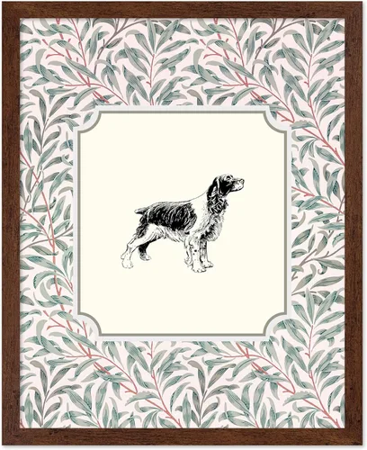 Vista 41 de Poster Master Póster Vintage de Cocker Spaniel Inglés - Impronta Retro de Perro - Arte Floral - Arte de Cachorros - Arte para Amantes de Animales