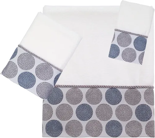 Vista 9 de Avanti Linens - Toalla de mano, toalla de algodón suave y absorbente (colección de círculos punteados, mineral) 100% algodón, suave y absorbente