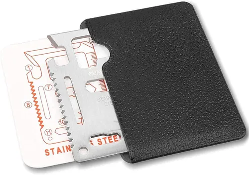 Vista 7 de GUARDMAN Multiherramienta de Supervivencia Tarjeta de Crédito 11 en 1 – Regalo para el Día del Padre Calcetín Navideño Regalo de Navidad