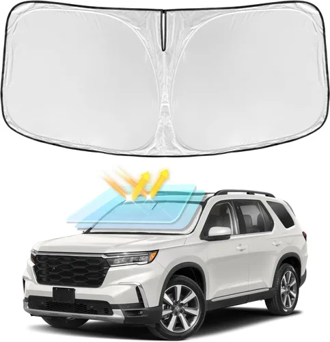 Vista 203 de Parasol de 4 capas para parabrisas, ajuste personalizado, tela 240T