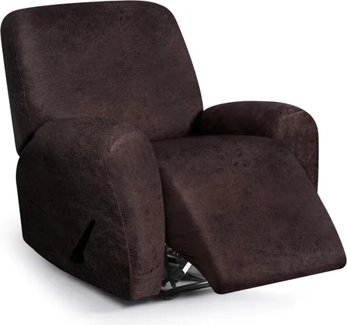 Vista 48 de ANARACHON Fundas para sillas reclinables con aspecto de cuero, funda elástica de 4 piezas, funda suave para silla reclinable, protector de muebles