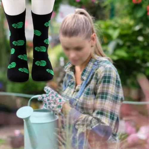 Vista 6 de MBMSO 2 pares de calcetines susurradores de plantas, regalos de jardinero, regalos divertidos de jardinería, regalos para amantes de las plantas
