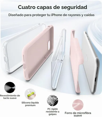 Vista 5 de AOTESIER Funda ultradelgada diseñada para iPhone SE Case 2022 (3ª generación)/iPhone SE 2020 Case (2ª generación)/iPhone 7 Case/iPhone 8 Case, funda