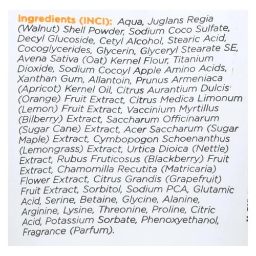 Vista 2 de EARTH SCIENCE - Exfoliante facial suave de albaricoque para todo tipo de piel (4 oz.) Cáscara de nuez, arándano, naranja y manzanilla Suaviza