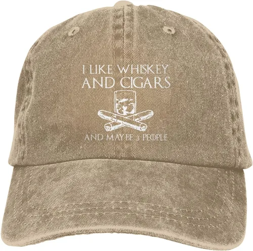 Vista 44 de Philysonic Funny Hat I Like Whisky and Cigars and Maybe 3 People Sombreros para Hombres Gorras de Béisbol Gorras Ajustables