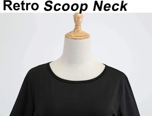 Vista 3 de Vestidos de Halloween para mujer de manga larga vestido de cóctel swing esqueleto calabaza impreso fiesta de disfraces disfraz para fiesta