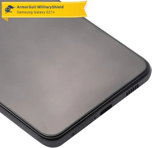 Vista 7 de Armor Suit MilitaryShield - Protector de pantalla diseñado para Samsung Galaxy S21 Plus (6.2 pulgadas), compatible con fundas, película transparente
