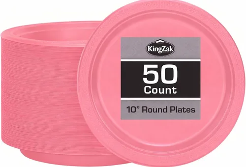 Vista 31 de Hanna K. Signature - Platos de plástico negro para fiesta, platos desechables de 7 pulgadas, 50 unidades, suministros de fiesta para aperitivos