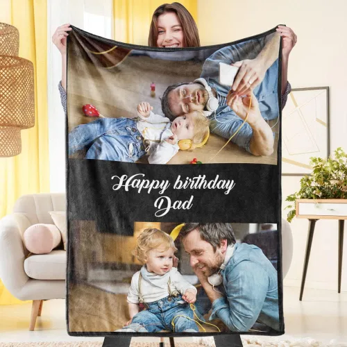 Vista 16 de VEELU Manta personalizada con imagen, mantas de fotos personalizadas con imagen, manta para el día de la madre para mamá papá, regalos