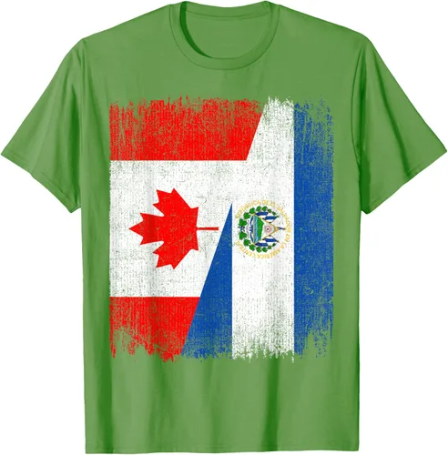 Vista 15 de Camiseta Half Canada El Salvador Flag Canadian Salvadoran Pride Roots
