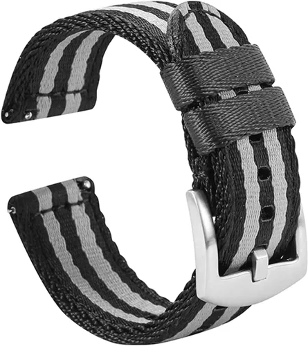 Vista 13 de WOUKUP - Correa de reloj de liberación rápida de nailon Military Style, material de cinturón de seguridad premium, correa de reloj de 0.709 Hebilla